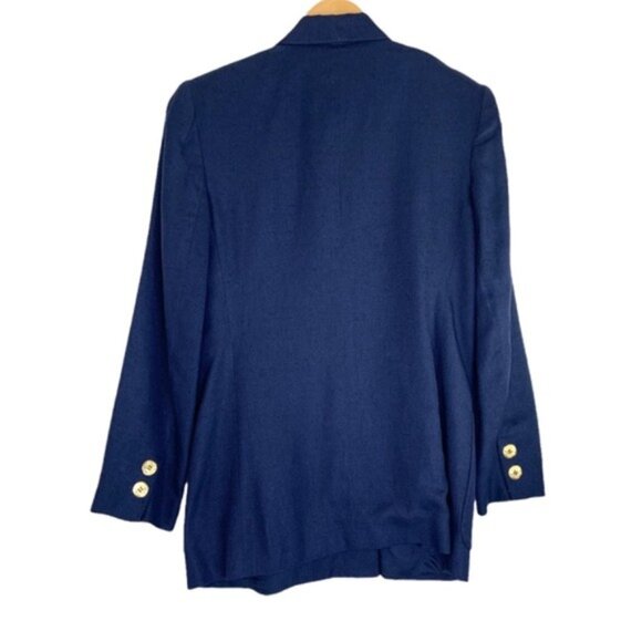 Talbots Nautical Navy Blue Double Breasted Blazer - Picture 5 of 5